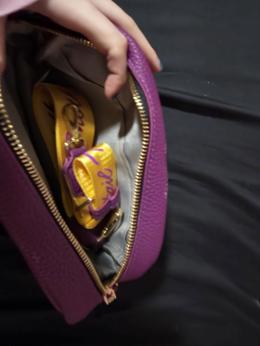 💜 Mardi Gras Krewe of Thoth Crossbody Purse 💛 - Picture 3 of 5